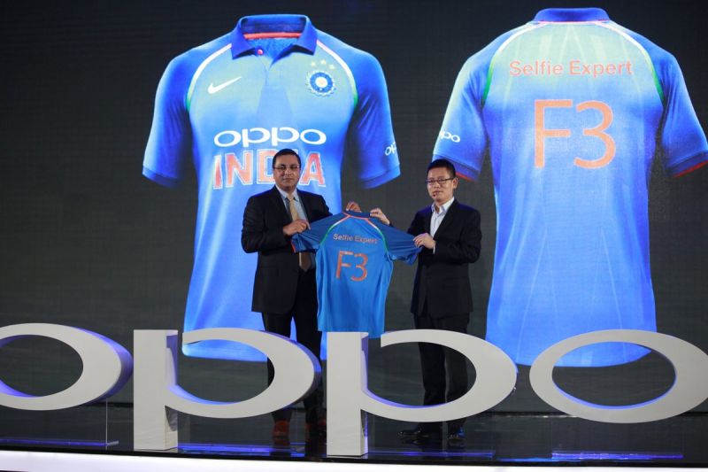 Brand partner, Oppo is appearing at the front of the jersey
