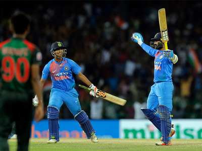 India's Dinesh Karthik gave victory to Team India by putting a six on the last ball of the match in Nidahas Trophy final